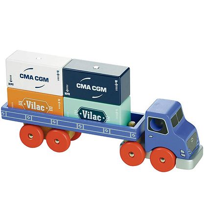 Vilac Containerlastbil - 23,5 cm - Bl