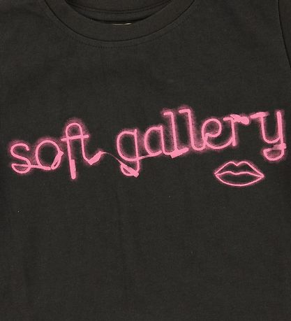Soft Gallery T-shirt - Dominique - Neon lips