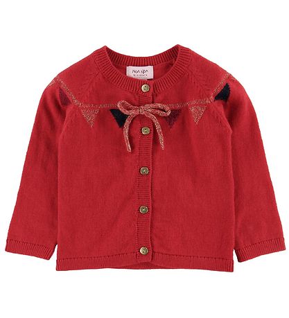 Noa Noa miniature Cardigan - Rd/Guld m. Sljfe