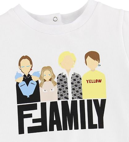 Fendi Kids Sommerdragt - Hvid m. Fendi Family