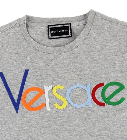Young Versace T-shirt - Gråmeleret m. Farver