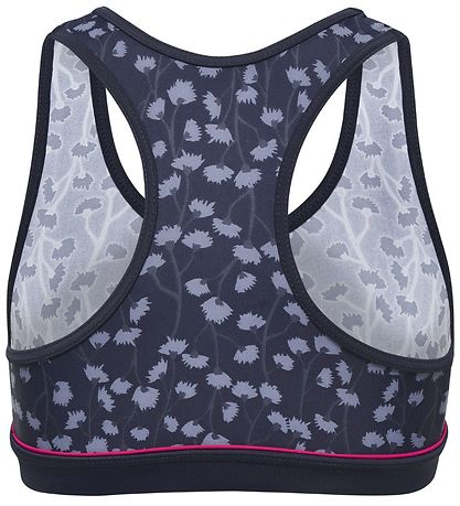 Hummel Bikini top - HMLCatalina - UV50+ - Navy m. Blomster