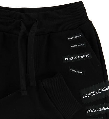 Dolce & Gabbana Sweatpants - Sort m. Patches