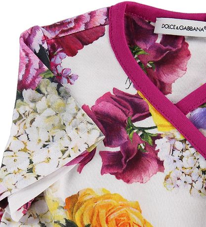 Dolce & Gabbana Sl-om Body k/ & Savlesmk - Hvid m. Blomster
