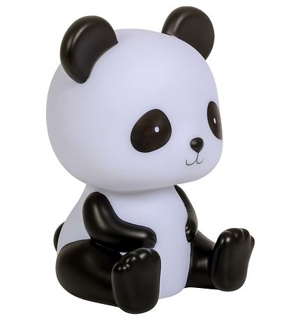 A Little Lovely Company Natlampe - Panda - 19 cm - Sort/Hvid
