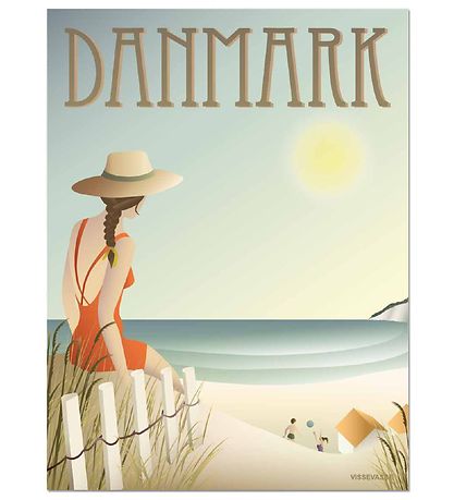 Vissevasse Plakat - 50x70 - Danmark - Stranden