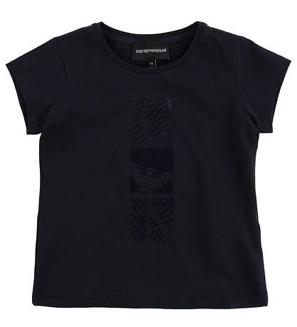 Emporio Armani T-shirt - T-shirt - Navy/Hvid m. Print