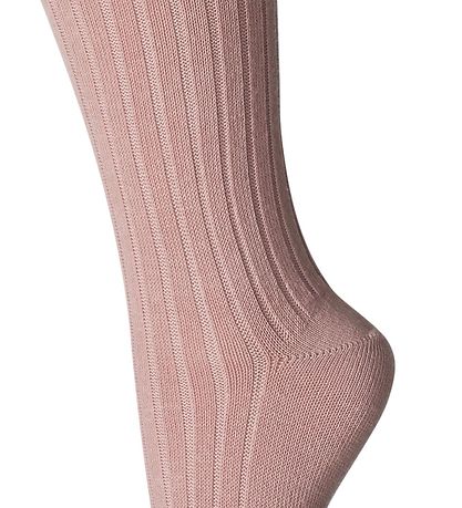 Mp Strømpebukser - Rib - Gammelrosa