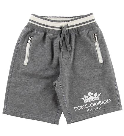 Dolce & Gabbana Shorts - Sweat - Grmeleret m. Logo