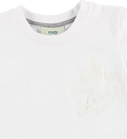 Fendi Kids T-shirt - Hvid m. Broderi