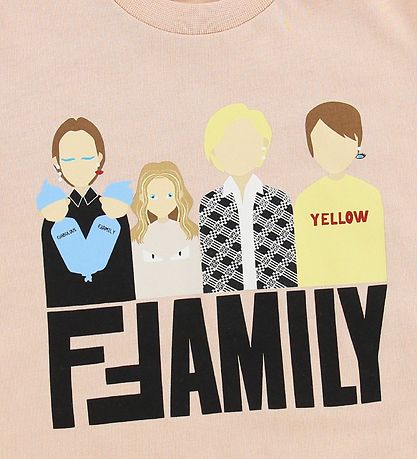 Fendi Kids T-shirt - Pudder m. Fendi Family