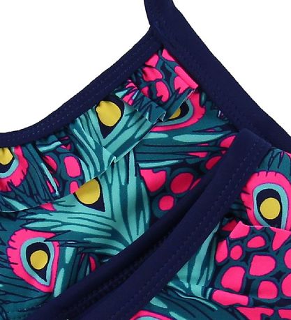 Color Kids Bikini - Tracy - UV40+ - Navy/Pink m. Pfuglefjer