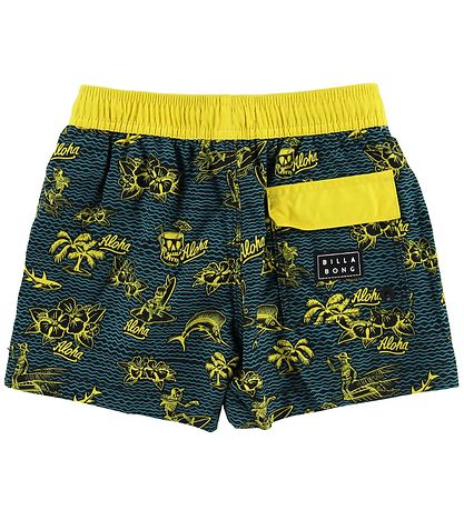 Billabong Badeshorts - Adventure Island - Sort/Gul