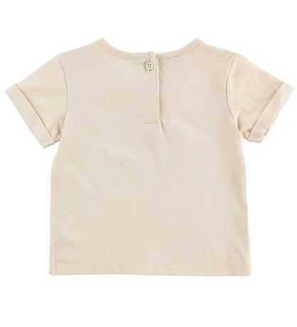 Noa Noa miniature T-shirt - Creme m. Blomster