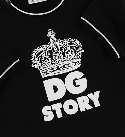 Dolce & Gabbana T-shirt - DNA - Sort m. Hvid/Print
