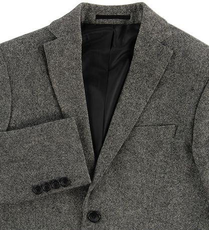 Grunt Blazer - Uld/Polyester - Salt & Pepper