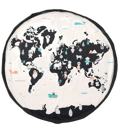 Play&Go Legetjstppe - 140 cm - Worldmap