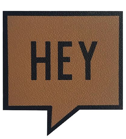 Design Letters Klistermærke - Mobil - HEY - 3,5cm - Cognac