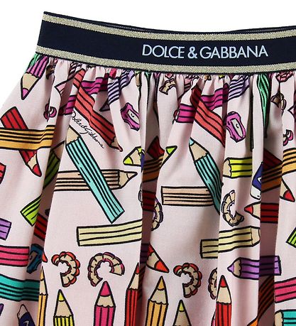 Dolce & Gabbana Nederdel - Back To School - Lyserd m. Blyanter