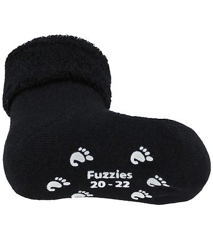 Fuzzies Gåstrømper m. Antiskrid - Sort