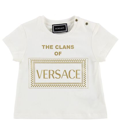 Versace T-shirt - Hvid m. Guld Logo