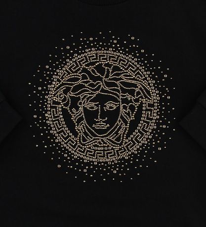 Versace Kjole - Sort m. Guld Medusa