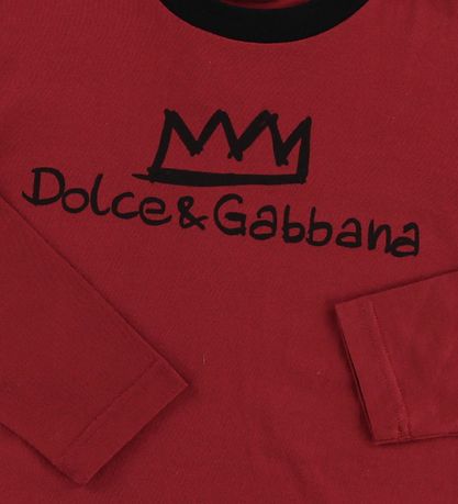 Dolce & Gabbana Bluse - DNA - Mrk Rd m. Krone Print
