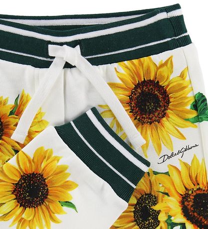 Dolce & Gabbana Sweatpants - Sunflower - Hvid/Mrkegrn