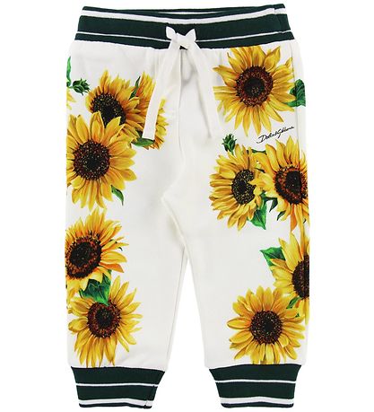 Dolce & Gabbana Sweatpants - Sunflower - Hvid/Mrkegrn