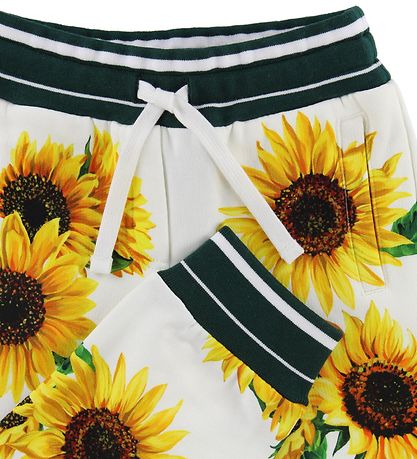 Dolce & Gabbana Sweatpants - Sunflower - Hvid/Mrkegrn