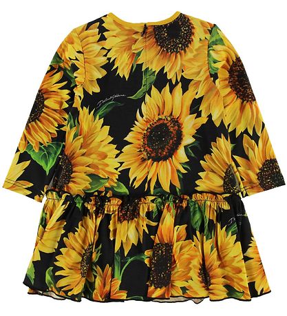 Dolce & Gabbana Kjole m. Bloomers - Sunflower - Sort/Gul