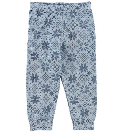 Joha Leggings - Uld - Lysebl m. Stjerner