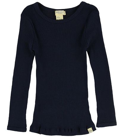 Minimalisma Bluse - Bergen - Silke/Bomuld -Dark Blue