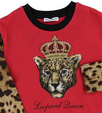 Dolce & Gabbana Bluse - Animal - Rd/Leopard