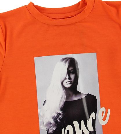Hound T-shirt - Orange m. Print