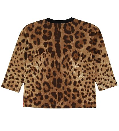 Dolce & Gabbana Bluse - Animal - Rd m. Leopard