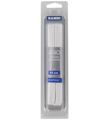 2GO Snørebånd - 80 cm - 1 Par - Hvid