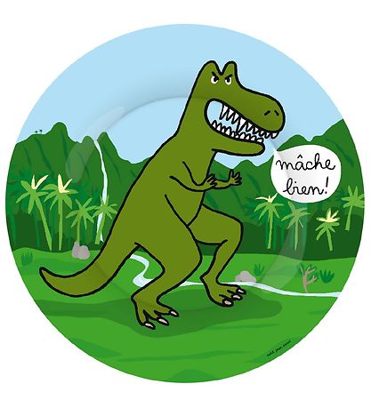 Petit Jour Paris Tallerken - Melamin - Dinosaurus