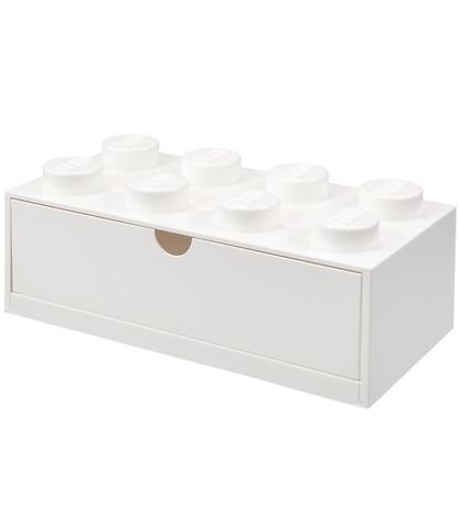 LEGO Storage Opbevaringsskuffe - 8 Knopper - 31x15x9 - Hvid