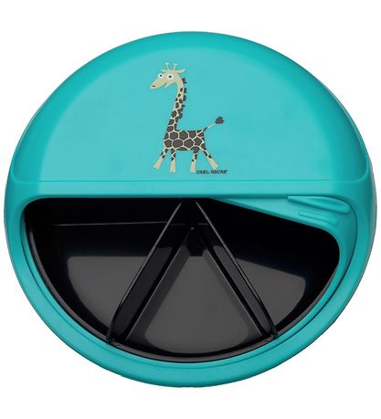 Carl Oscar Snackbox - 15 cm - Turquoise Giraffe
