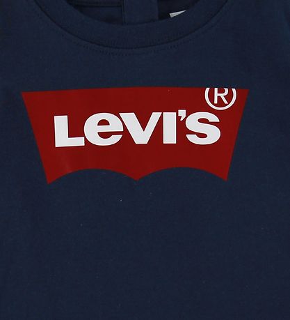 Levis T-shirt - Batwing - Navy m. Logo