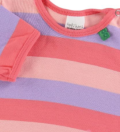 Freds World T-shirt - Multi Stripe - Koral