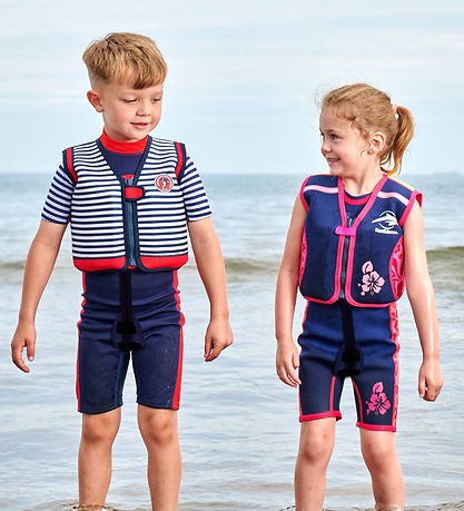 Konfidence Svømmevest - Original - Navy Hibiscus