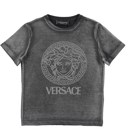 Versace T-shirt - Reflektiv - Sort m. Logo