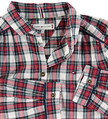 Tommy Hilfiger Skjorte - Rød/Hvidternet
