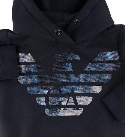 Emporio Armani Hættetrøje - Navy m. Logo
