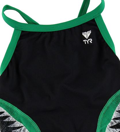 TYR Badedragt - Shark Bite Diamondfit - Sort/Grøn