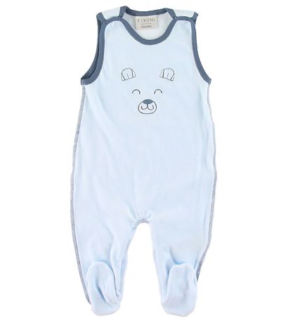 Fixoni Sparkedragt m. Body l/æ - Light Blue/Blå m. Bjørn