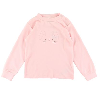 Fixoni Nattøj - Light Rose m. Striber/Kanin