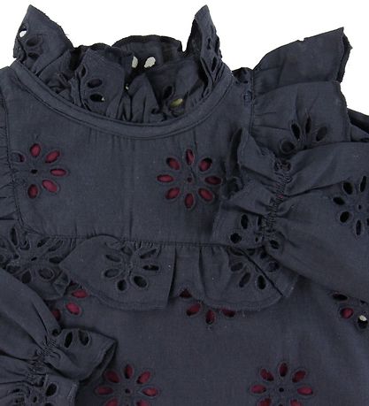 Soft Gallery Bluse - Gaxine - Anthracite m. Blomster